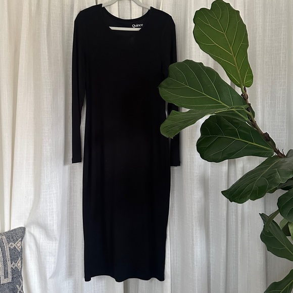 Quince Long Sleeve Knit Maxi Dress - Picture 4 of 6